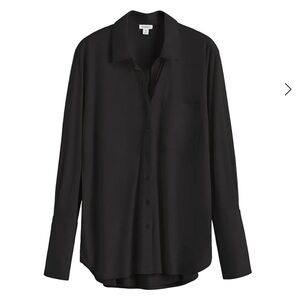 Cuyana Classic Pima Open Back Button Down L Black